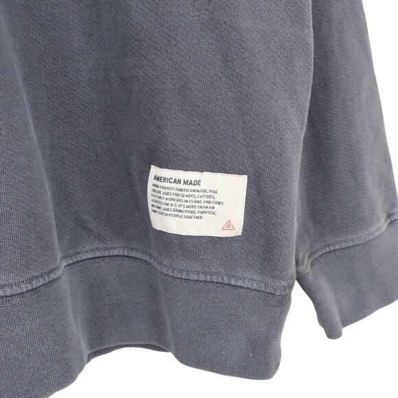 American Giant Men's Vintage Washed Relaxed French Terry Crew Grey Small - Picture 5 of 7